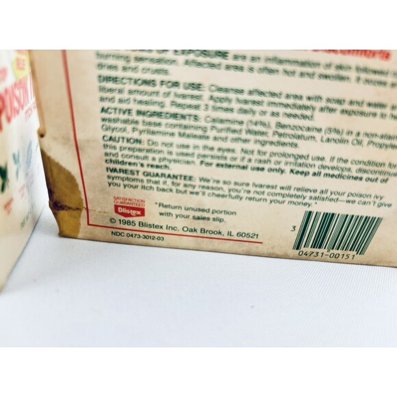 Lot Of Vintage Ivarest Poison Ivy Medicated Lotion - 1985 1986 - Blistex - NOS - Picture 13 of 16